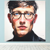 PORTRAIT THE FACEMAN N7 - generativecontent Leinwanddruck (Insitu (Holzboden))