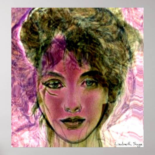 Portrait "The Violet Warrior" Poster (Vorne)