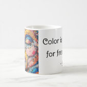 Portrait über die farbenfrohe Pixeldarstellung Kaffeetasse (Mittel)