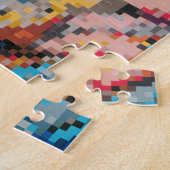 Portrait über die farbenfrohe Pixeldarstellung Puzzle (Seite)