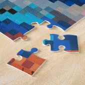 Portrait über die farbenfrohe Pixeldarstellung Puzzle (Seite)