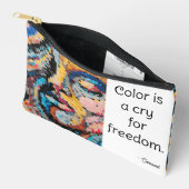 Portrait über die farbenfrohe Pixeldarstellung Zubehörtasche (Offen)