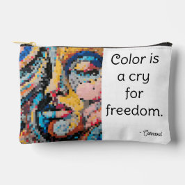 Portrait über die farbenfrohe Pixeldarstellung Zubehörtasche