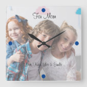 Portrait-Uhr Quadratische Wanduhr (Vorderseite)