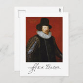 Portrait und Beschilderung von Francis Bacon Postkarte (Vorne/Hinten)