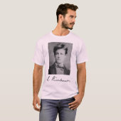 Portrait und Unterschrift von Arthur Rimbaud T-Shirt (Vorne ganz)