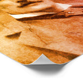 Portrait und Unterschrift von Giacomo Puccini Poster (Ecke)