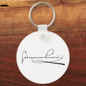 Portrait und Unterschrift von Giacomo Puccini Schlüsselanhänger (Vorderseite)