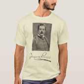 Portrait und Unterschrift von Giacomo Puccini T-Shirt (Vorderseite)