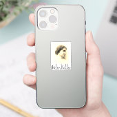 Portrait und Unterschrift von Hellen Keller Aufkleber (Telefon)