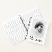 Portrait und Unterschrift von Hellen Keller Notizblock (Innenseite)