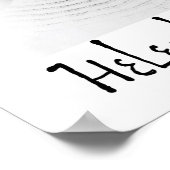 Portrait und Unterschrift von Hellen Keller Poster (Ecke)