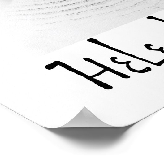 Portrait und Unterschrift von Hellen Keller Poster (Ecke)