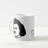 Portrait und Unterschrift von Honoré de Balzac Cof Kaffeetasse (Vorderseite Links)
