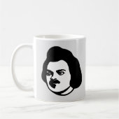 Portrait und Unterschrift von Honoré de Balzac Cof Kaffeetasse (Links)