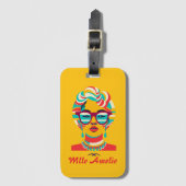 Portrait vermisst Mädchen und Name personalisieren Gepäckanhänger (Vorderseite Vertikal)