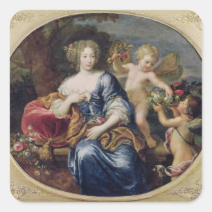 Portrait vermutlich Francoise-Athenais Quadratischer Aufkleber