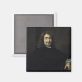 Portrait, vermutlich Rene Descartes Magnet (Vorderseite/Rückseite)
