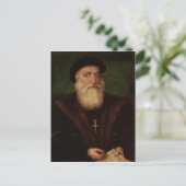 Portrait, vermutlich von Vasco da Gama c.1524 Postkarte (Stehend Vorderseite)