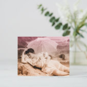 Portrait Vintager Glamour Postkarte (Stehend Vorderseite)