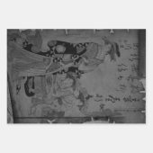 Portrait Vintager Japanerinnen Geschenkpapier Set (Vorderseite 3)