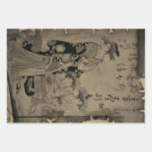 Portrait Vintager Japanerinnen Geschenkpapier Set (Vorderseite 2)
