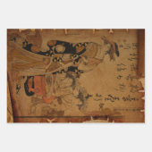 Portrait Vintager Japanerinnen Geschenkpapier Set (Vorderseite)