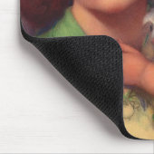 Portrait Vintager Mutter- und Kinderfamilie Mousepad (Ecke)