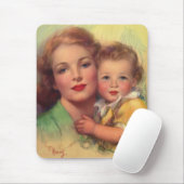 Portrait Vintager Mutter- und Kinderfamilie Mousepad (Mit Mouse)