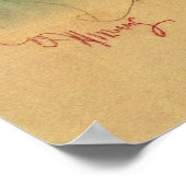 Portrait Vintager Mutter- und Kinderfamilie Poster (Ecke)