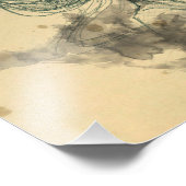 Portrait Vogelschädel und Flügel Surreale Kunst Fotodruck (Ecke)