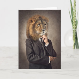 Portrait von A Lion Karte
