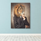 Portrait von A Lion Leinwanddruck (Insitu (Holzboden))