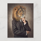 Portrait von A Lion Postkarte (Vorderseite)