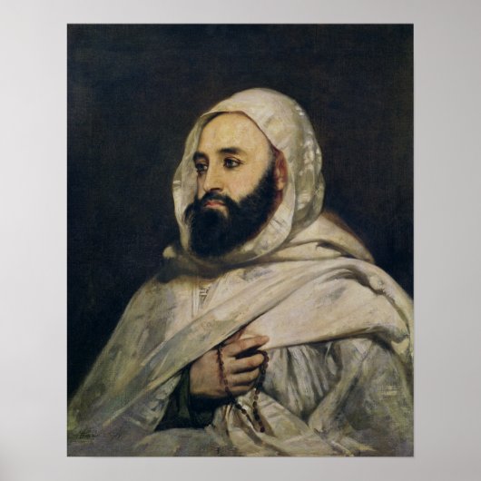 Portrait von Abd el-Kader Poster (Vorne)