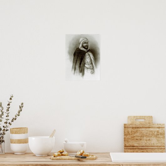 Portrait von Abd-El-Kader Poster (Küche)