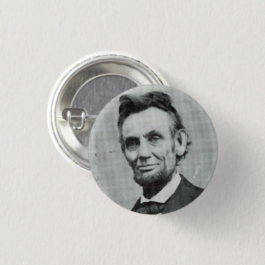 Portrait von Abe Lincoln 1 Button (Vorne & Hinten)