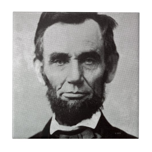 Portrait von Abe Lincoln 2 Fliese (Vorderseite)