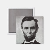 Portrait von Abe Lincoln 2 Magnet (Vorderseite/Rückseite)