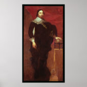 Portrait von Abel Janszoon Tasman Poster (Vorne)