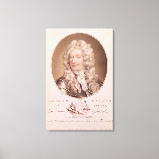 Portrait von Abraham Duquesne Leinwanddruck (Vorderseite)