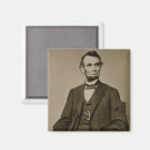 Portrait von Abraham Lincoln (1809-65) (b/w Foto) Magnet (Vorderseite/Rückseite)