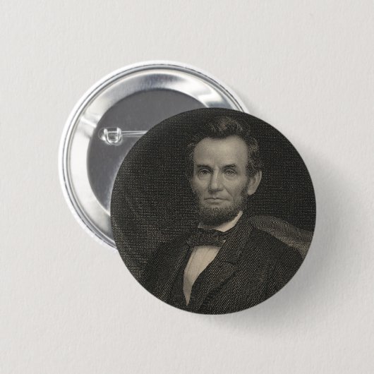 Portrait von Abraham Lincoln Button (Vorne & Hinten)