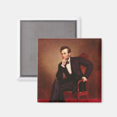 Portrait von Abraham Lincoln Magnet (Vorderseite/Rückseite)