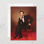 Portrait von Abraham Lincoln Postkarte (Vorne/Hinten)