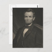 Portrait von Abraham Lincoln Postkarte (Vorne/Hinten)