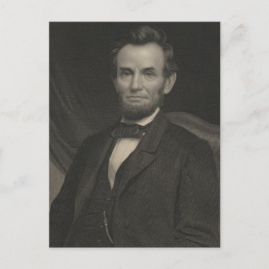 Portrait von Abraham Lincoln Postkarte (Vorderseite)