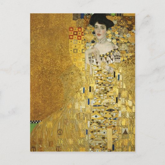 Portrait von Adele Bloch-Bauer I Klimt Postkarte (Vorderseite)