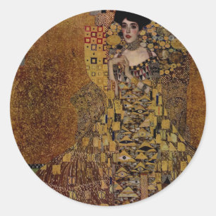 Portrait von Adele Bloch-Bauer I Runder Aufkleber
