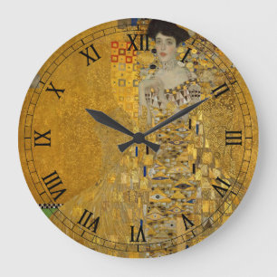 Portrait von Adele Bloch-Bauer I von Gustav Klimt Große Wanduhr